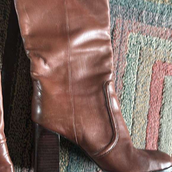 Tall brown leather boots DVF - Picture 13 of 16